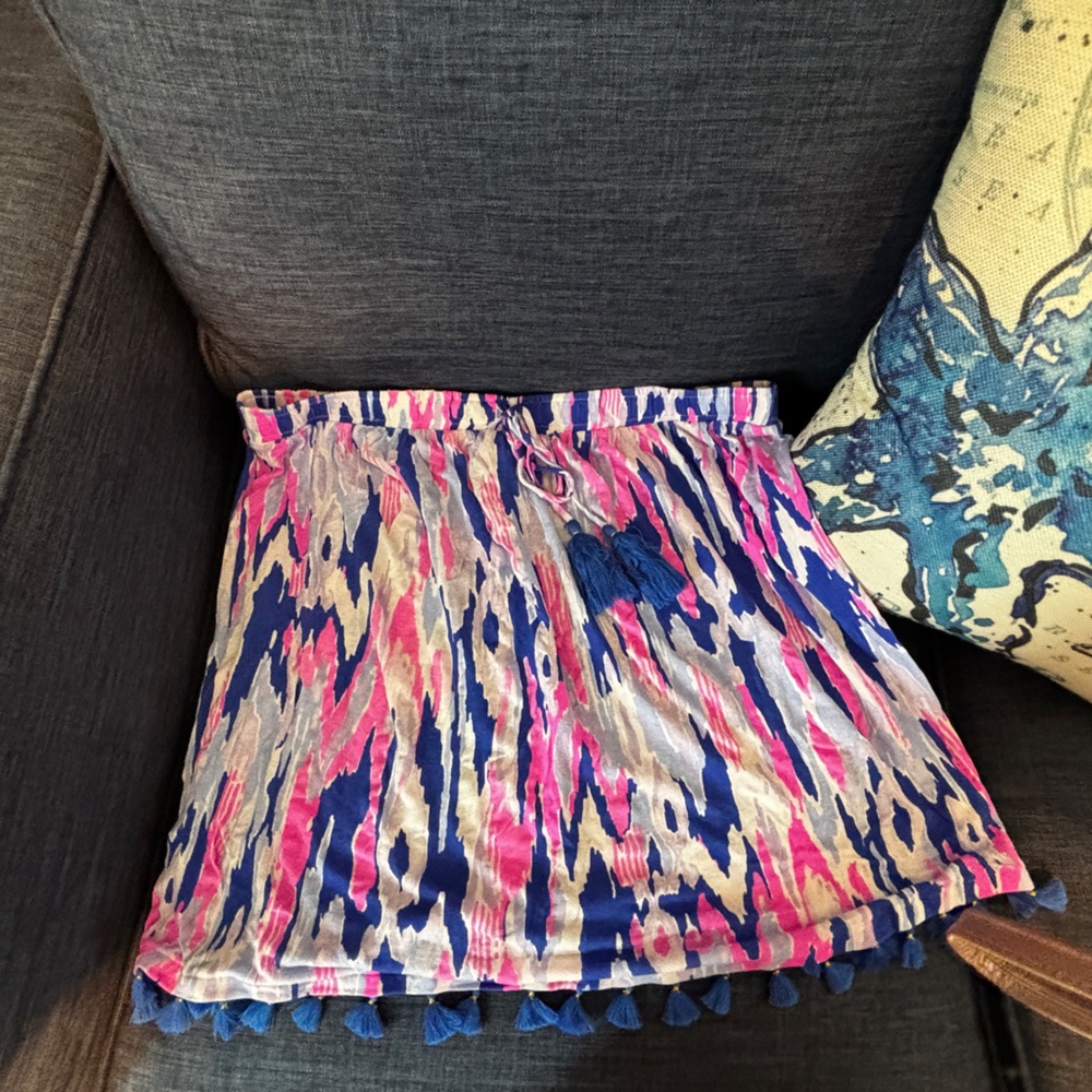 Lilly Pulitzer Bubble Mini Skirt in Blue and Pink